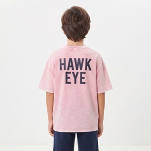 Camiseta de Alta Calidad al por Mayor para Niños, Unisex, Estilo Casual, Lavado Ácido, Hombros Caídos, Manga Corta, 100% Algodón Jersey - Product Image 4