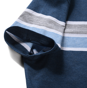 Camisetas Polo Personalizadas para Hombre con Logotipo, Diseño a Rayas con Botones, Camisetas Polo con Estampado de Logotipo Personalizado - Product Image 5
