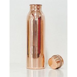 Handmade Pure Copper Water Bottle | Leakproof Ayurvedic Yoga Flask | Hammered Jointless Eco Friendly <b>Drinkware</b> | 1000ml/34oz - Product Image 6