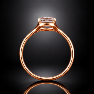 Anillo de compromiso solitario con diamante cultivado en laboratorio de 3 quilates, talla cojín, de oro macizo de 14K/10K, para mujer - Product Image 5