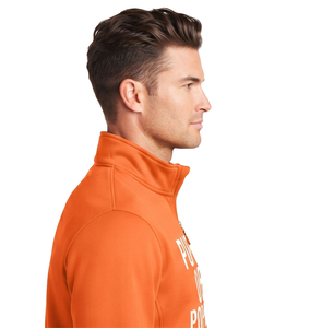 เสื้อแจ็คเก็ตฟลีซโพลีเอสเตอร์ 100% สำหรับผู้ชาย แบบซิป ¼ คอตั้ง พิมพ์ลาย เสื้อแจ็คเก็ตสำหรับออกกำลังกาย เสื้อผ้ากีฬาผู้ชาย เสื้อแจ็คเก็ตพิมพ์ลาย - Product Image 4