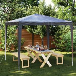 Carpa para Bodas y Fiestas de Polietileno Antracita de 8.2 x 8.2 pies con Estructura de Acero, Elegante y Duradera para Ocasiones Especiales - Product Image 1