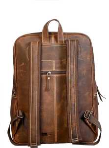 Sac à dos en cuir de vachette pleine fleur fait main pour voyage, école, ordinateur portable, avec logo personnalisé, fournisseur en gros, commandes en gros LHBP-0015 - Product Image 2