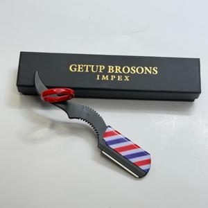 Getup Brosons Impex <b>Single</b> <b>Blade</b> <b>Razor</b> Stainless Steel ABS Handle Red Ring Barber Shop Use Male Face Shaving - Product Image 3