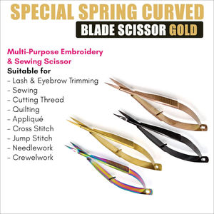 กรรไกรตัดเล็บสแตนเลสเคลือบทอง กรรไกรตัดหนังกำพร้า ใบมีดโค้ง ปลายแหลม สำหรับตกแต่งเล็บ ทนทาน ใช้งานได้หลากหลาย - Product Image 4