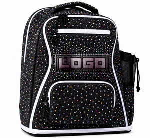 Sac à dos de sport 36-57L en polyester Oxford imperméable avec strass scintillants, fermeture éclair et cadre externe, personnalisable avec logo, pour cheerleading et usage décontracté - Product Image 3