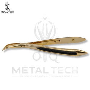 Pince de retrait d'extensions capillaires électroplaquée or, à pointe fine, outil d'ouverture de micro-anneaux, poignée ergonomique souple, fournitures de salon pour extensions - Product Image 4