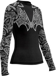 Custom Design Men's Long Sleeve Rashguard BJJ Compression Wear 100% Polyester Premium Quality OEM Service <b>Heat</b>-Transfer Printed - Product Image 2