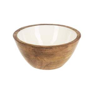 Ensemble de bols en bois de manguier émaillé faits à la main, très demandés, durables, rustiques, pour la cuisine, bols de service, bols à salade et à fruits, vaisselle décorative - Product Image 3