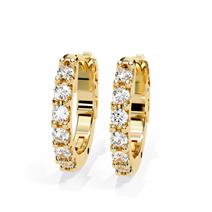 Aretes Aries Jewel con Diamante Cultivado en Laboratorio de Corte Redondo, Diseño Único, Oro de 14K, Certificado IGI, Ideales para Regalo, Fiestas y Aniversarios - Product Image 1