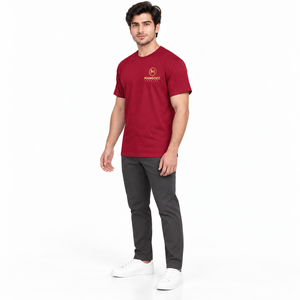 T-shirt décontracté premium 240 GSM en jersey simple 100% coton, finition lavée, impression logo DTF, coupe classique, manches courtes - Product Image 1