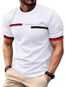 T-shirt tricoté 100 % coton Botex pour homme, coupe décontractée, séchage rapide, respirant, col rond, uni, teint en fil, délavé, 180 g/m² - Product Image 3