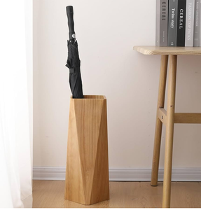 Porte-parapluies en bois d'acacia, dernier modèle créatif pour hall d'hôtel, support à parapluies extérieur en bois, vente chaude - Product Image 1