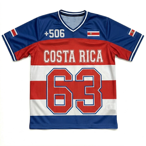 New Basketball Jersey V-Neck Short Sleeve Sublimated Flag Print Adult Unisex Breathable <b>Mesh</b> Sport Apparel - Product Image 4