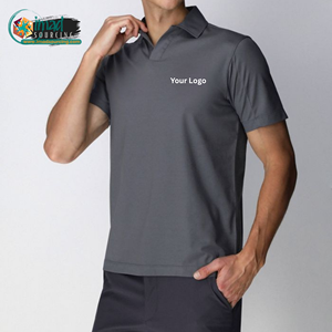 Camiseta Deportiva de Manga Corta para Hombre, Personalizada con Logotipo, Gris Oscuro, Poliéster, de Secado Rápido, para Golf, Fabricante - Product Image 2