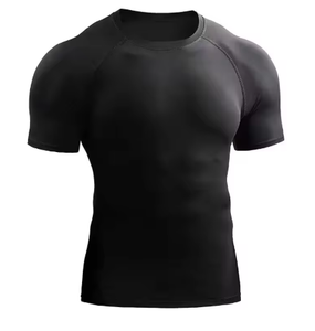 <b>Compression</b> Rash Guard MMA BJJ Workout <b>for</b> Adults Unisex Spandex/Cotton Full Sleeve Garment Dyed UPF50+ Quick Dry 220g - Product Image 4