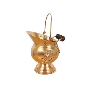 Cubo de carbón de metal pulido dorado Forma y tamaño personalizados de la más alta calidad Diseño simple para accesorios de hoguera - Product Image 1