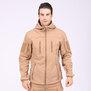 Chaquetas Softshell Ligeras para Hombre OEM, para Deportes al Aire Libre, Camping, Senderismo, Trabajo, Chaqueta Táctica Térmica con Cierre de Cremallera, Lona de Algodón - Product Image 3