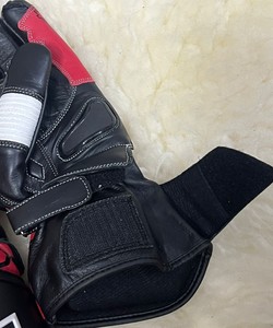 Gants de course moto de compétition en cuir pleine manche unisexe avec protection renforcée paume et articulations pour extérieur et salle de sport - Product Image 5