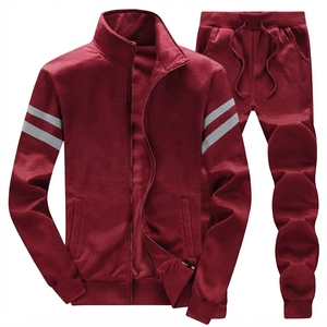 Conjunto Deportivo de Invierno para Hombre, Estampado, 100% Algodón, Forro Polar, Resistente al Viento, Secado Rápido, Elástico en Cuatro Direcciones - Product Image 4