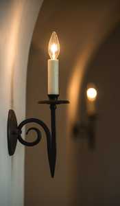 Traditional Wall <b>Sconce</b> combining intricate ornamental craftsmanship with elegant <b>candle</b>-style lighting holders - Product Image 3