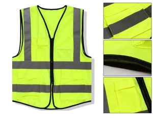 Gilet de sécurité unisexe en polyester haute visibilité avec logo personnalisé et plusieurs poches pour les ingénieurs de sécurité, uniforme de travail - Product Image 5
