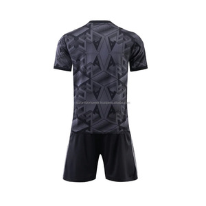 Best Men and Kids Sports Training Wear Blue Football Kits Uniforms with <b>No</b> Logo Badge Breathable Shirt for <b>Games</b> and Sports - Product Image 2