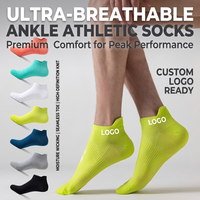 Chaussettes de sport athlétiques respirantes avec coussinets de compression pour basketball, course à pied, football, cyclisme, tennis, logo personnalisé, OEM, vente en gros
