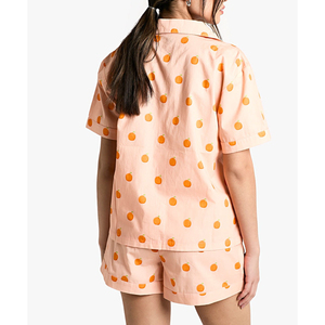 Ensemble de pyjama décontracté et élégant pour femme en coton tissé doux 100 %, idéal printemps-été-automne, avec logo personnalisé sur le devant, respirant - Product Image 2