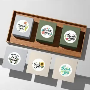 Custom Waterproof Vinyl <b>Thank</b> <b>You</b> Stickers-500pcs Per Roll 1in/25mm Adhesive Labels for Packaging - Product Image 4
