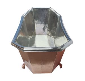 อ่างอาบน้ำแบบหนีบทำจากทองแดงงานฝีมือมาใหม่หรูหราเป่าลมใช้ในห้องน้ำแบบแฮนด์เมด - Product Image 3