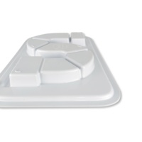 Assiette rectangulaire en mélamine pour bébé, à compartiments, motif dessin animé, résistante au lave-vaisselle, non toxique, pour usage domestique, alimentation des tout-petits, vente en gros