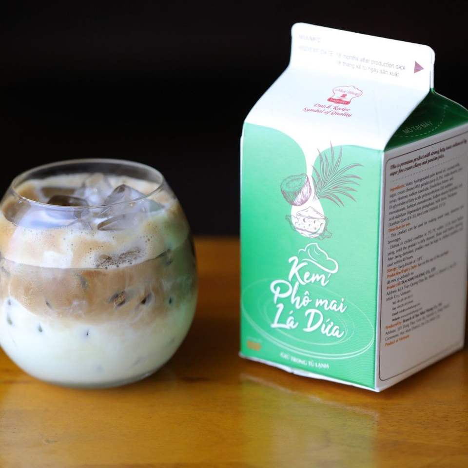 Vietnam Wholesale OEM Coconut Pandan Cheese Dessert Creamer 500G Non-Dairy Cream Halal Certified Good Price
