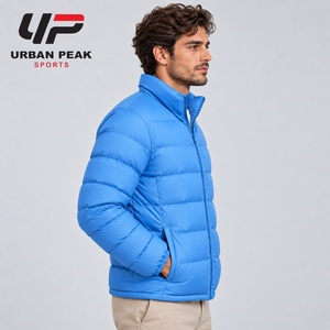 Chaqueta Acolchada Moderna para Hombre con Paneles de Color en Contraste, Detalles de Costura Modernos y Ajuste Cómodo para el Día a Día - Product Image 2