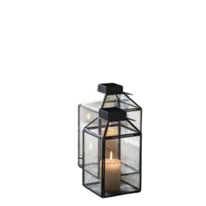 Wholesale Classic Design Farmhouse Decor White Distressed <b>Square</b> Metal <b>Candle</b> Lantern For Home Tabletop And Hanging Display - Product Image 4
