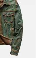 Vestes en jean vertes vieillies de haute qualité pour hommes – Hiver, respirantes, écologiques, style urbain, fabrication professionnelle, le meilleur choix