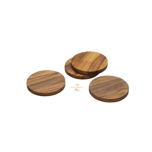 Sous-verres en bois naturel écologiques, ensemble de sous-verres en bois massif pour tasses à café, thé, mugs, protection de table - Product Image 4