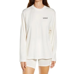 2026 T-shirt de sport pour femme, coupe décontractée, doux, élastique, respirant, col rond, manches longues, pour fitness, gym et yoga - Product Image 1