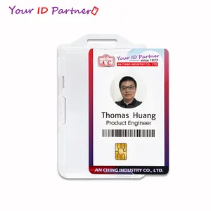 Hard Plastic Name Tag Portrait Card Holder