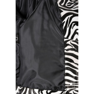 Chaqueta de Cuero Napa 100% Genuino Personalizada BRANDO para Mujer, Chaqueta de Motociclista con Estampado de Cebra, Estilo Gótico Punk, Cierre YKK - Product Image 4