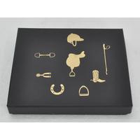 Ensemble de couverts de mariage en or, 5 pièces, design mors de cheval, accessoires de table de luxe