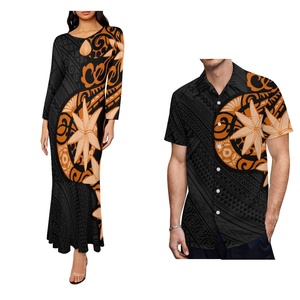 Chemise pour homme de style rétro et polynésien, motif feuilles de Monstera Offwhite, dernière collection, ensembles personnalisés pour couples, style hawaïen - Product Image 3