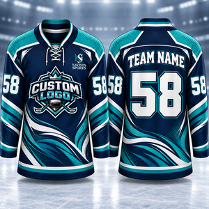 Maillot de hockey sur glace réversible pour hommes, personnalisé, entièrement sublimé, séchage rapide, pour entraînement d'équipe - Product Image 6