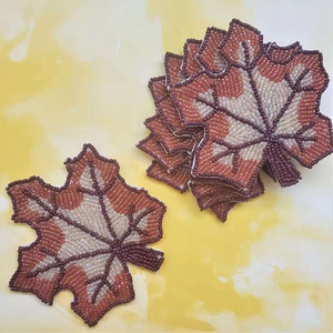 Designer <b>Beaded</b> <b>Coaster</b> Set Heat Resistant Table Mats for Cups And Glasses At Best Price - Product Image 3