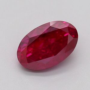 Diamant de laboratoire CVD de 1,24 ct, rose foncé fantaisie, taille ovale, pureté VS1, pour la fabrication de bijoux - Product Image 1