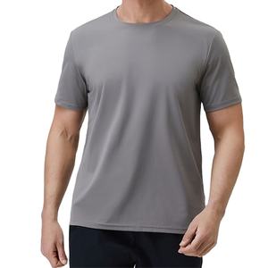 เสื้อยืดแขนสั้นระบายอากาศได้ดีสำหรับผู้ชายเสื้อออกกำลังกายฟิตเนสยิมกีฬาใหม่โลโก้ออกแบบได้ตามต้องการ - Product Image 1