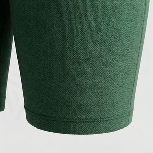 Ensemble décontracté en tricot vert pour femmes, 2 pièces, t-shirt à manches courtes et short au-dessus du genou, coupe ample, couleur unie, vêtements de printemps et d'été - Product Image 6
