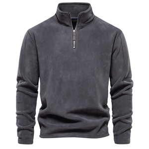 Sweat-shirts d'hiver personnalisés avec logo, prix de gros, pour hommes, fitness, nouvelle mode, imprimés par transfert thermique, 100% polyester polaire - Product Image 4