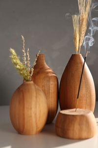 แจกันไม้เนื้อแข็งน้ำหนักเบาสไตล์มินิมอล ของตกแต่งบ้าน แจกันดอกไม้ทำมือ สำหรับเป็นของขวัญปีใหม่ อีสเตอร์ ของตกแต่ง โดย MULTI CRAFT - Product Image 4