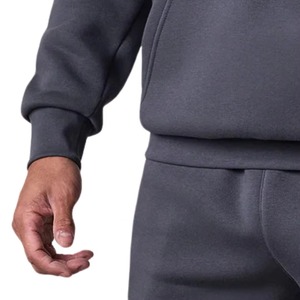 Sudadera con capucha para hombre, color gris carbón, informal, de forro polar, manga larga, para gimnasio y deporte. - Product Image 3